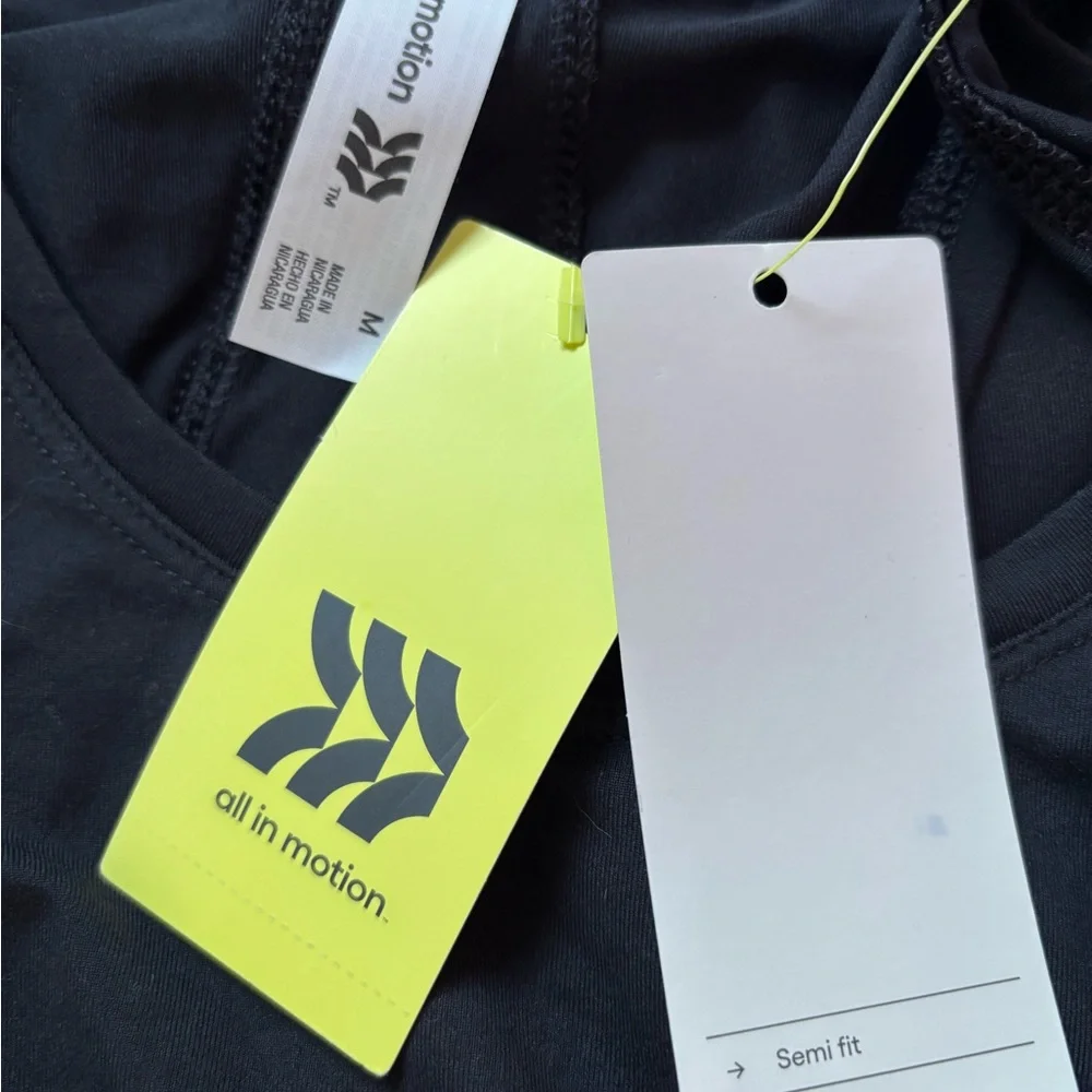 all in motion Black Semi-Fit Sleeveless Tank Moisture Wicking NWT Sizes XS and M - Picture 3 of 5